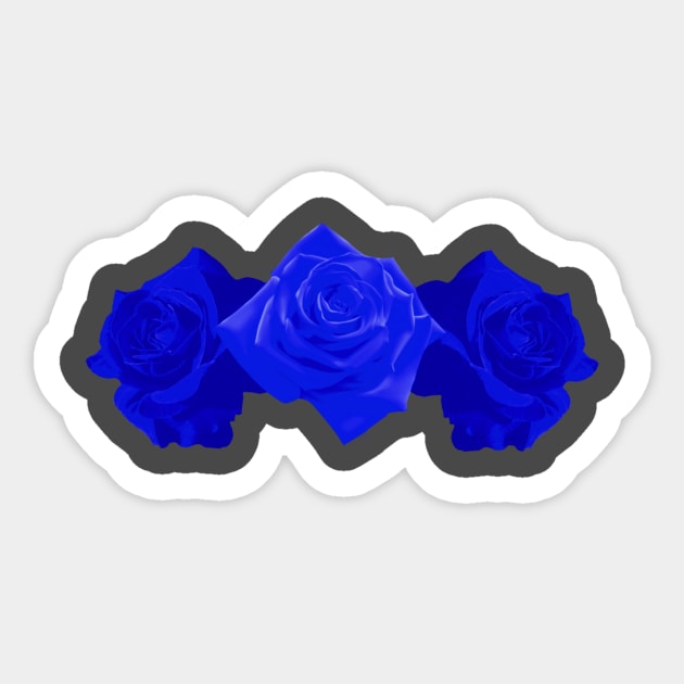 Three Blue Roses Sticker by justingrinter